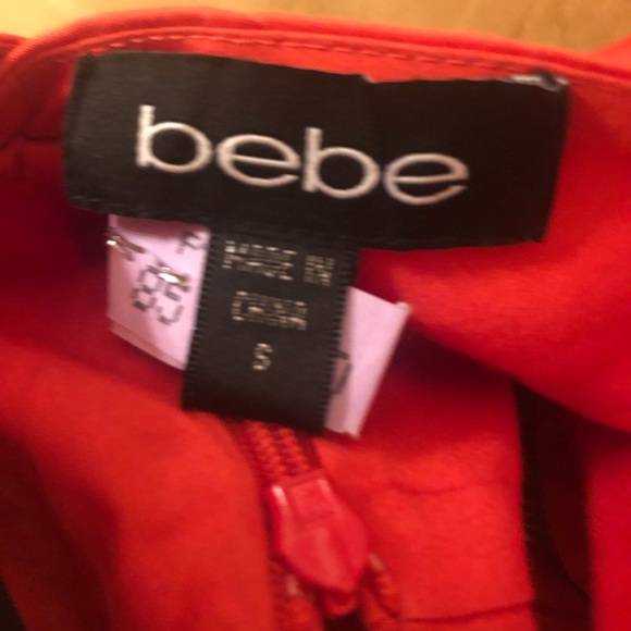 Bebe Orange Ruffle Halter Dress - Picture 7 of 8